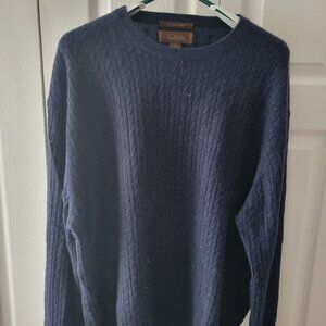 Tasso Elba Cashmere Sweater - Navy Blue